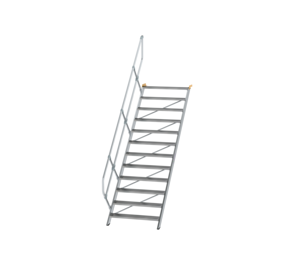 Stairs 45° step width 1,000 mm, 12 steps, gr. alu | © MUNK GmbH