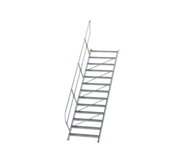 Stairs 45° step width 1,000 mm, 13 steps, gr. alu | © MUNK GmbH