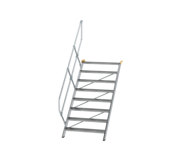 Stairs 45° step width 1,000 mm, 8 steps, gr. alu | © MUNK GmbH
