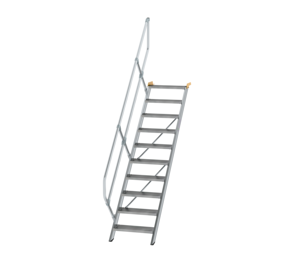 Stairs 45° step width 600 mm, 10 steps, gr. alu | © MUNK GmbH