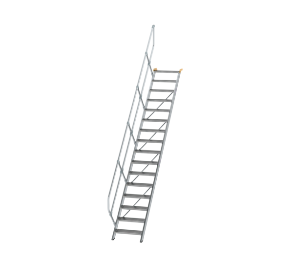 Stairs 45° step width 600 mm, 16 steps, gr. alu | © MUNK GmbH