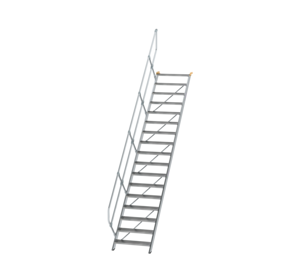 Stairs 45° step width 800 mm, 17 steps, gr. alu | © MUNK GmbH