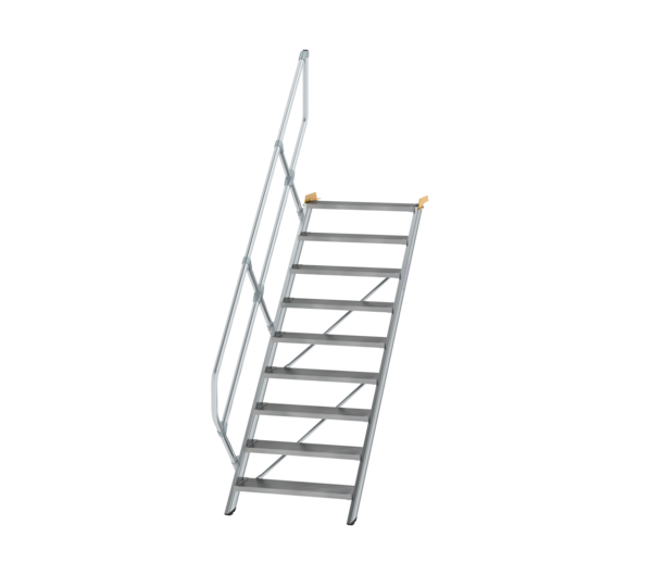 Stairs 45° step width 800 mm, 9 steps, gr. alu | © MUNK GmbH