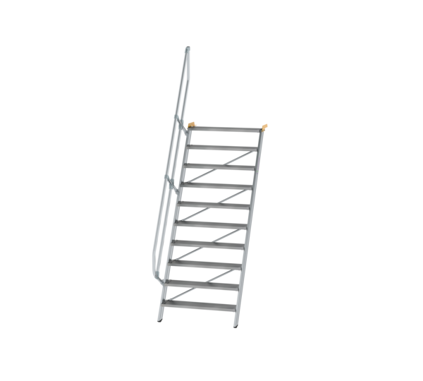 Stairs 60° step width 1,000 mm, 10 steps, gr. alu | © MUNK GmbH