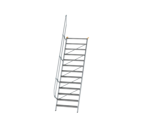 Stairs 60° step width 1,000 mm, 13 steps, gr. alu | © MUNK GmbH
