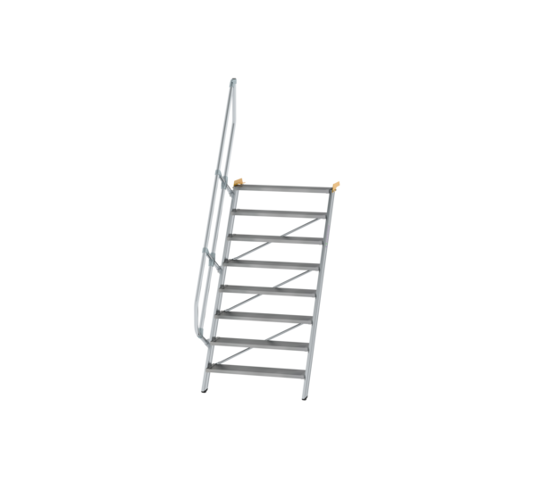 Stairs 60° step width 1,000 mm, 8 steps, gr. alu | © MUNK GmbH