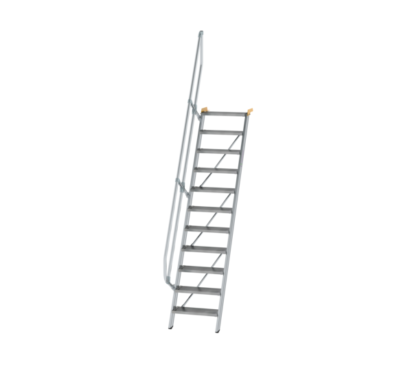 Esc. 60° larg. marche 600 mm, 11 mar., alu strié | © MUNK GmbH
