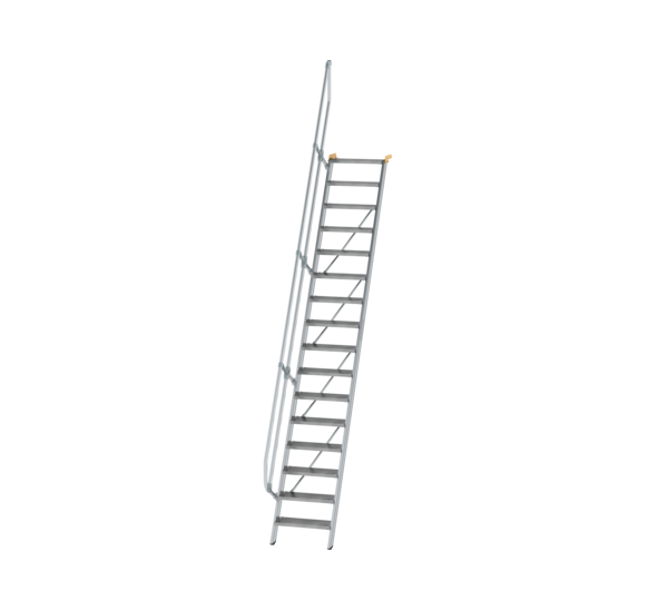 Esc. 60° larg. marche 600 mm, 16 mar., alu strié | © MUNK GmbH