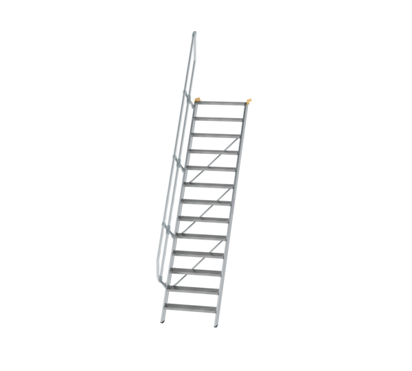 Stairs 60° step width 800 mm, 13 steps, gr. alu | © MUNK GmbH