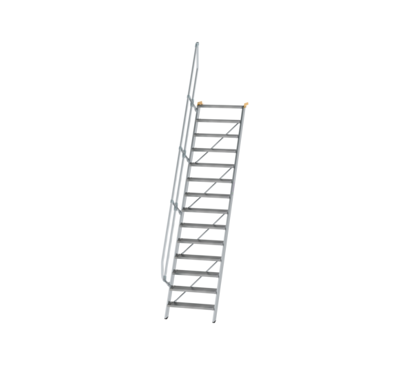 Stairs 60° step width 800 mm, 14 steps, gr. alu | © MUNK GmbH