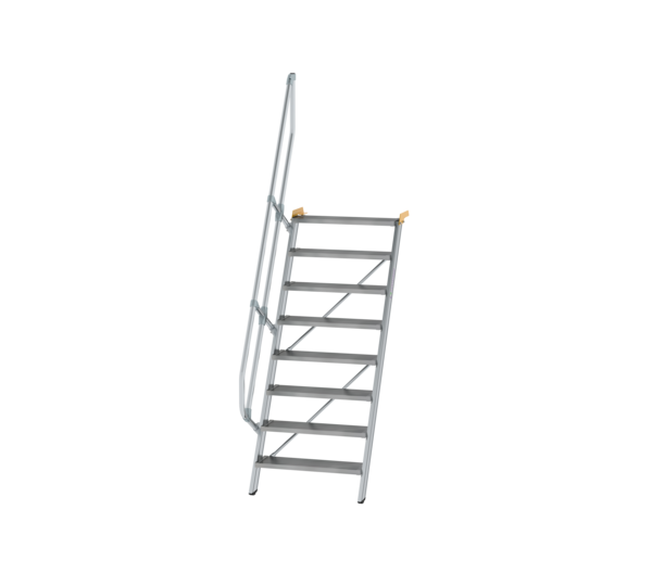 Stairs 60° step width 800 mm, 8 steps, gr. alu | © MUNK GmbH