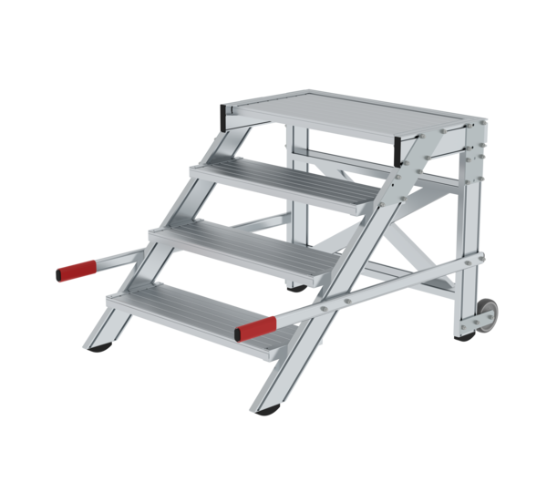 Work platform mobile 800 mm st width, 4 steps | © MUNK GmbH