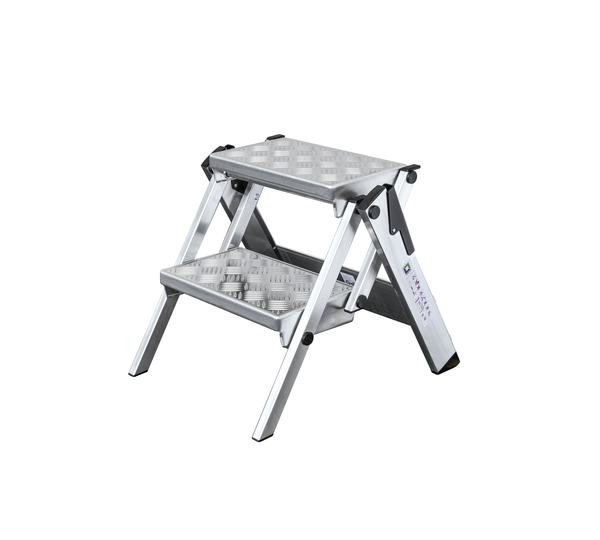 ML compact step stool, 2 st., alum. quintett des. | © MUNK GmbH